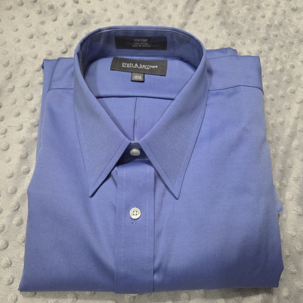 Croft & Barrow Pinpoint Non Iron Button Down Long Sleeve Shirt